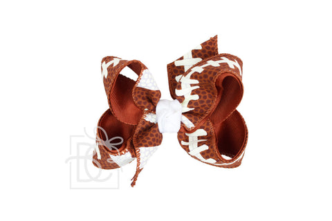 Football Print Large Hair Bow