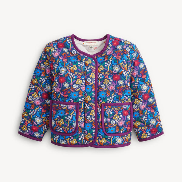 Astrid Quilted Cotton Woven Magnetic Reversible Jacket