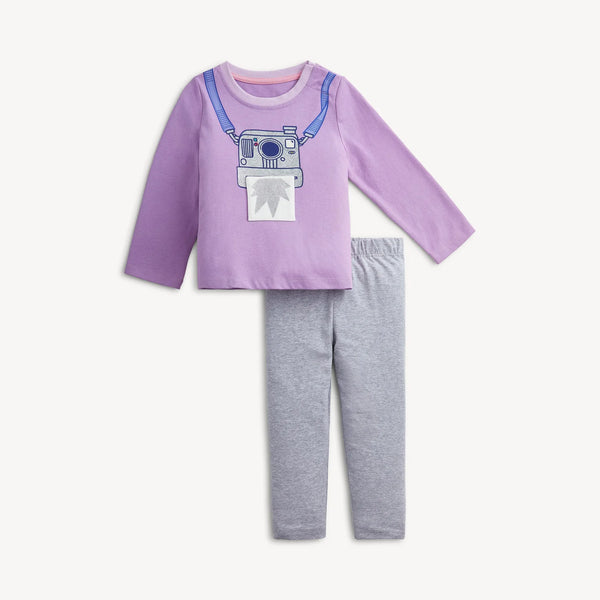 Magnetic Cotton Girls Legging Set- Peeka Pocket- Bag