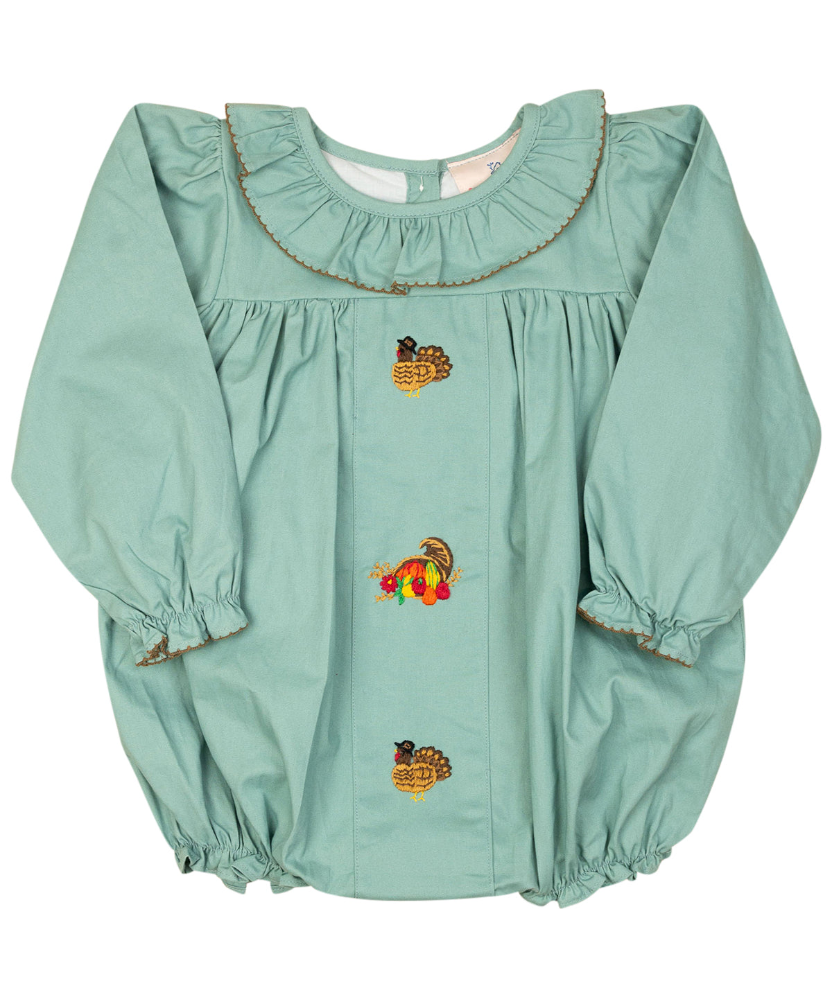 Turkey Embroidered Sage Green Bubble
