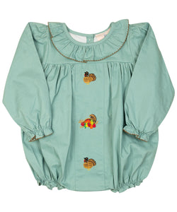 Turkey Embroidered Sage Green Bubble
