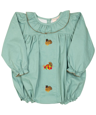 Turkey Embroidered Sage Green Bubble