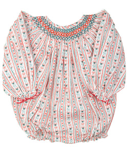 Vintage Candy Cane Smocked Bubble