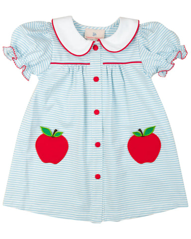 Light Blue Apple Pocket Knit Dress (FINAL SALE)