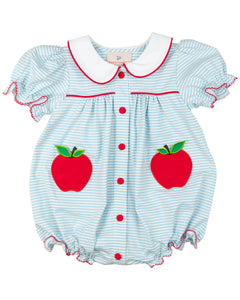 Light Blue Apple Pocket Knit Bubble (FINAL SALE)