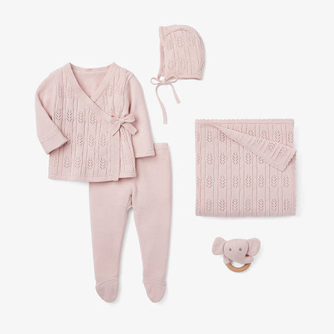 Baby Layette Gift Set with Box (Blush)