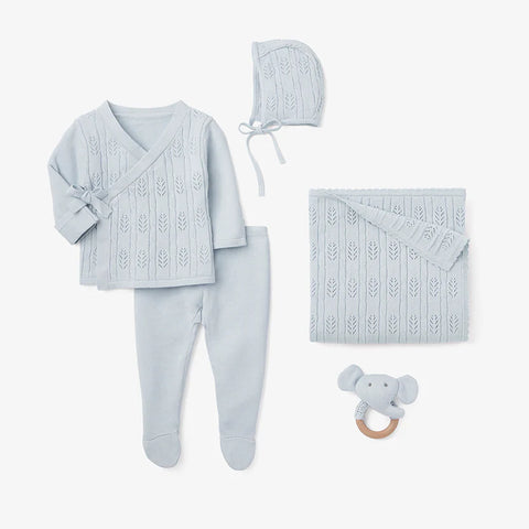 Baby Layette Gift Set with Box (Cloud Blue)