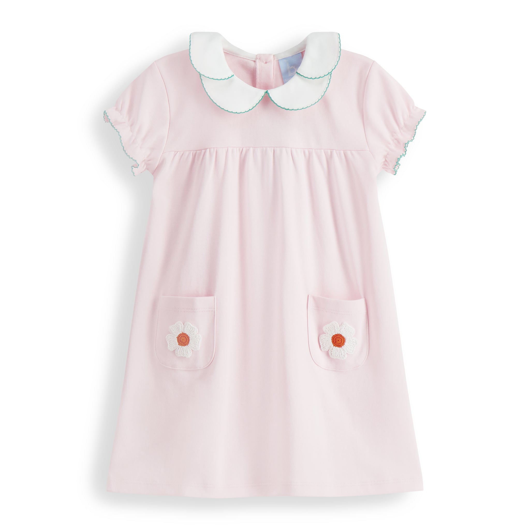 Applique Pima Marta Dress- Pink