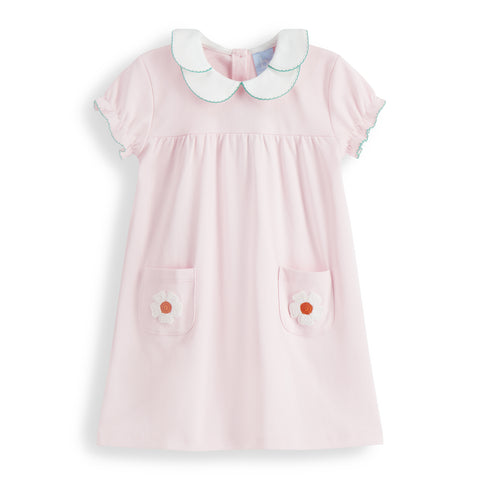 Applique Pima Marta Dress- Pink