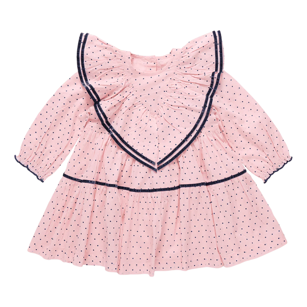 Girls Raphaela Dress-  Strawberry Cream Polka Dot