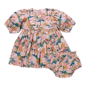 Baby Girls Evelyn Dress Set- Watercolor Floral
