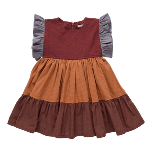Girls Kit Dress- Mixed Checks