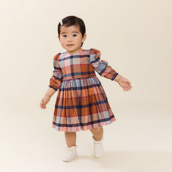 Baby Girls Mae Dress Set-Hayride Plaid