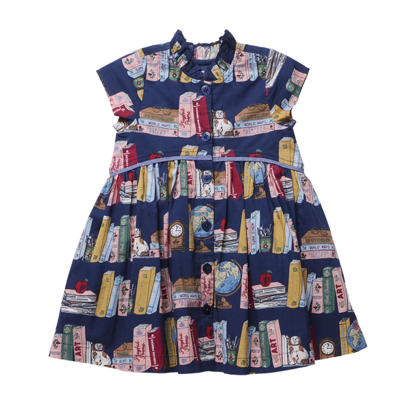Girls Fatima Dress- Bookshelf