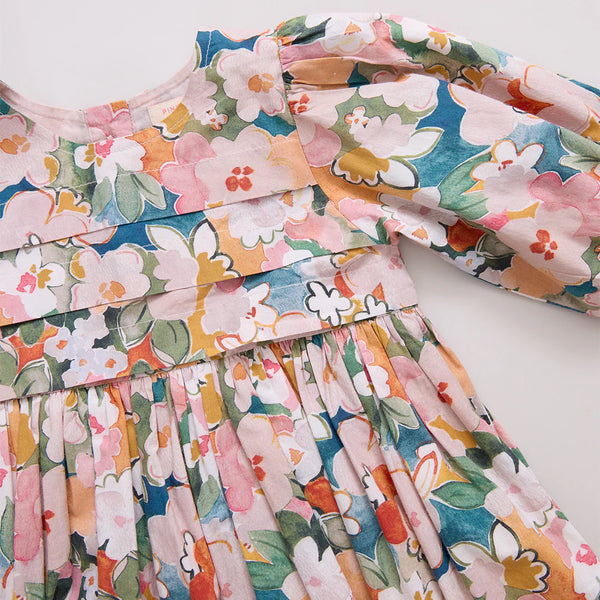 Baby Girls Evelyn Dress Set- Watercolor Floral