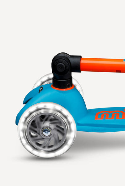 Micro Mini Foldable Led Scooter - Neon Sunset Orange/Aqua