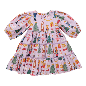 Girls Peachy Dress- Lavender Nutcracker