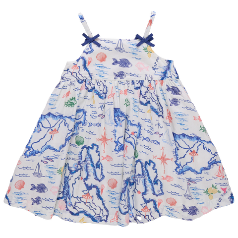 Girls Tia Dress- Island Map
