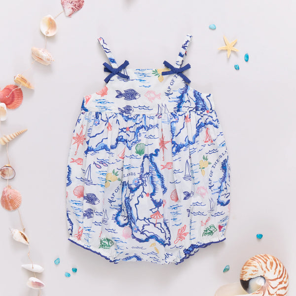 Baby Girls Tia Bubble- Island Map