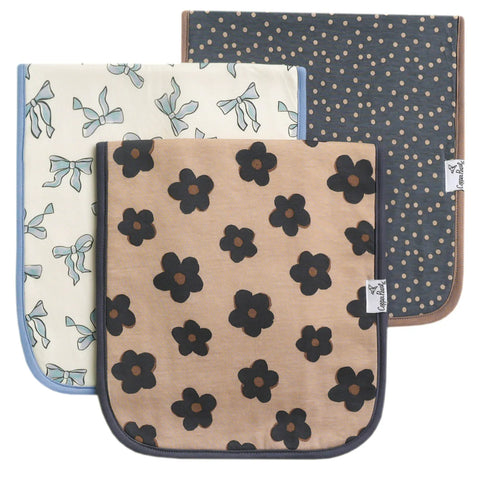 Premium Burp Cloths- Gemma in Tan