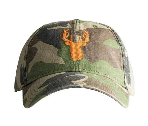 Stag on Camo Baseball Hat