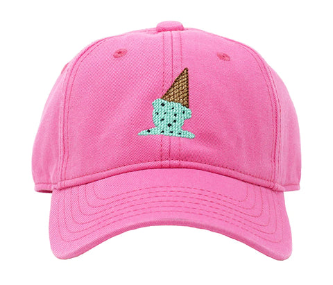 Kids Ice Cream 2 on Bright Pink Baseball Hat