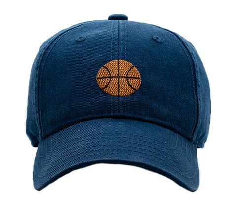 Basketball on Navy Baseball Hat
