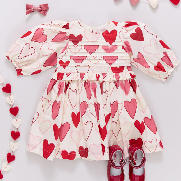 Girls Renee Dress- Gradient Hearts