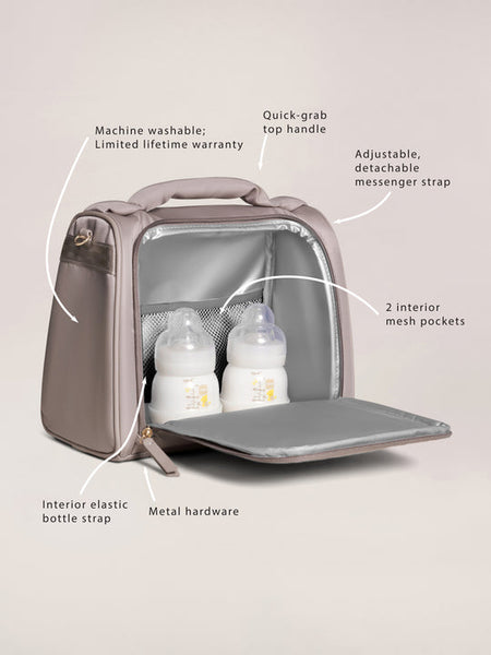 Insulated Bottle Bag- Taupe