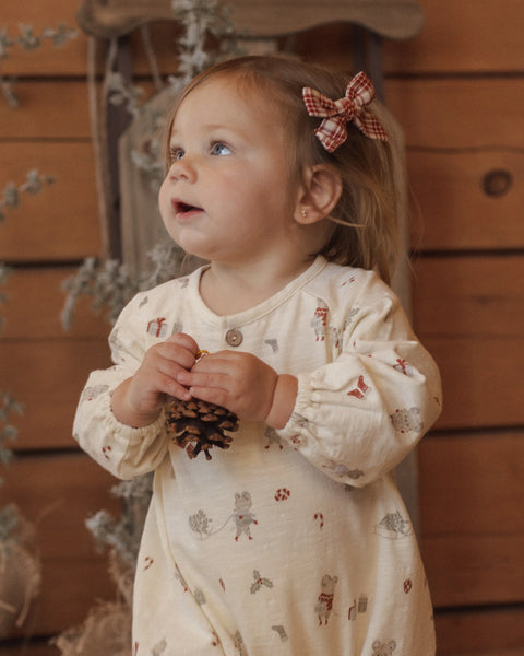 Henley Jumpsuit Holiday Mouse