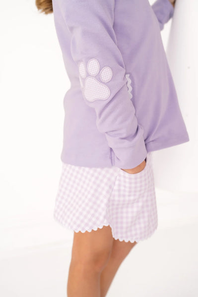 Heather Half Zip - Petal Purple, Paw (FINAL SALE)