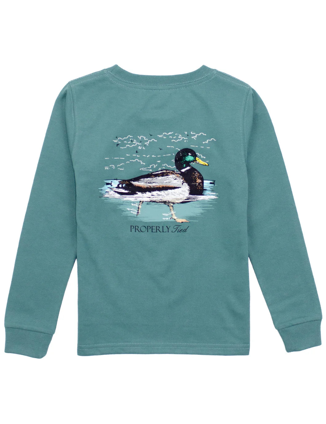 Boys Swimming Mallard LS- Marine Green