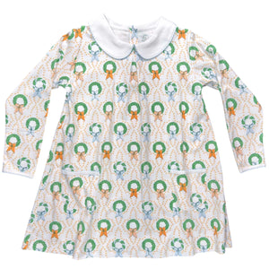 Bows & Box Wreaths-Twirling Pocket Dress Long Sleeve