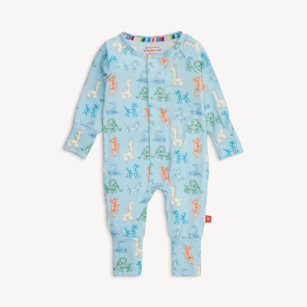 Magnetic Convertible Coverall- Blue Party Animals Glow In The Dark