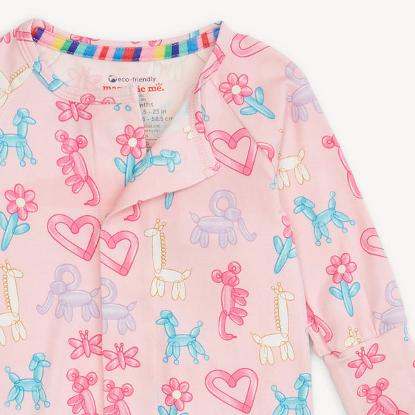 Magnetic Convertible Coverall- Pink Party Animals Glow In The Dark