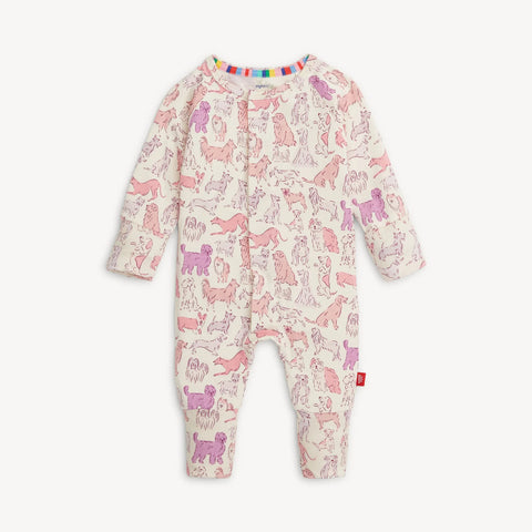 pink it's a paw-ty modal magnetic grow with me convertible coverall