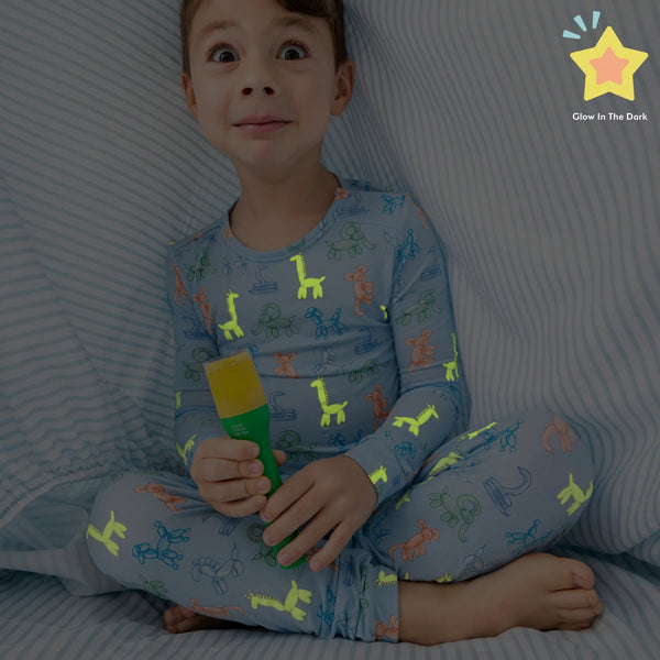 Magnetic PJ Set- Blue Party Animals Glow In The Dark