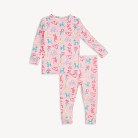 Magnetic PJ Set- Pink Party Animals Glow In The Dark