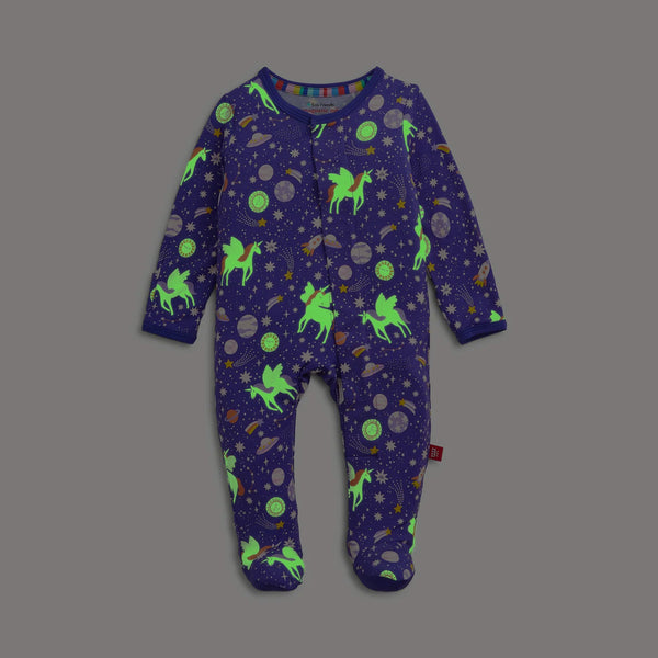 Galaxy Glittercorn Blue Modal Magnetic Footie