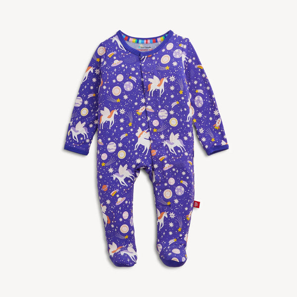 Galaxy Glittercorn Blue Modal Magnetic Footie