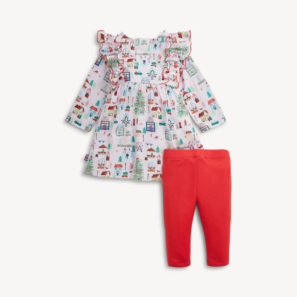 Magnetic Dress & Legging Set- Winter Village