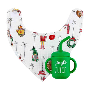 Christmas Bib & Cup Set- Jingle Juice