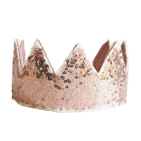 Sequin Sparkle Crown- Rose Gold