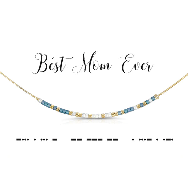 Best Mom Ever Morse Code Necklace