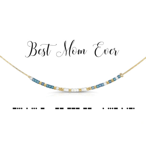 Best Mom Ever Morse Code Necklace