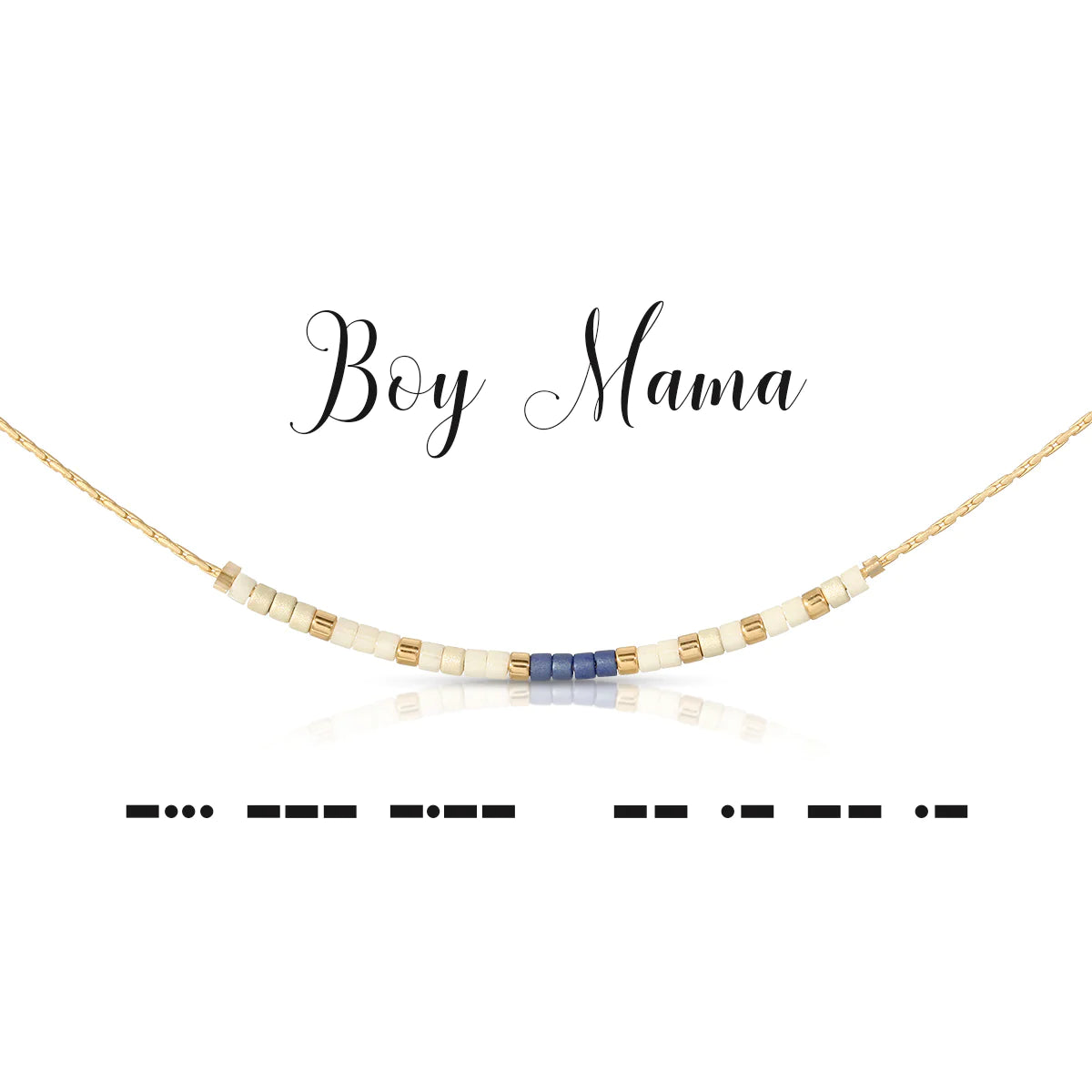 Boy Mom Morse Code Necklace