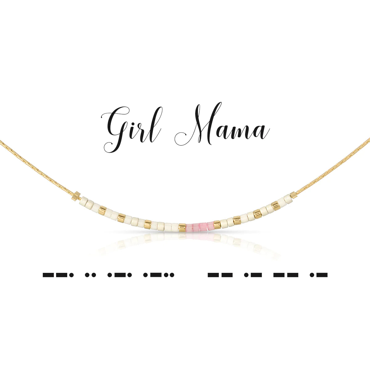 Girl Mom Morse Code Necklace