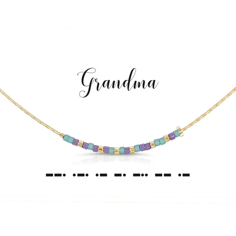 Grandma Morse Code Necklace