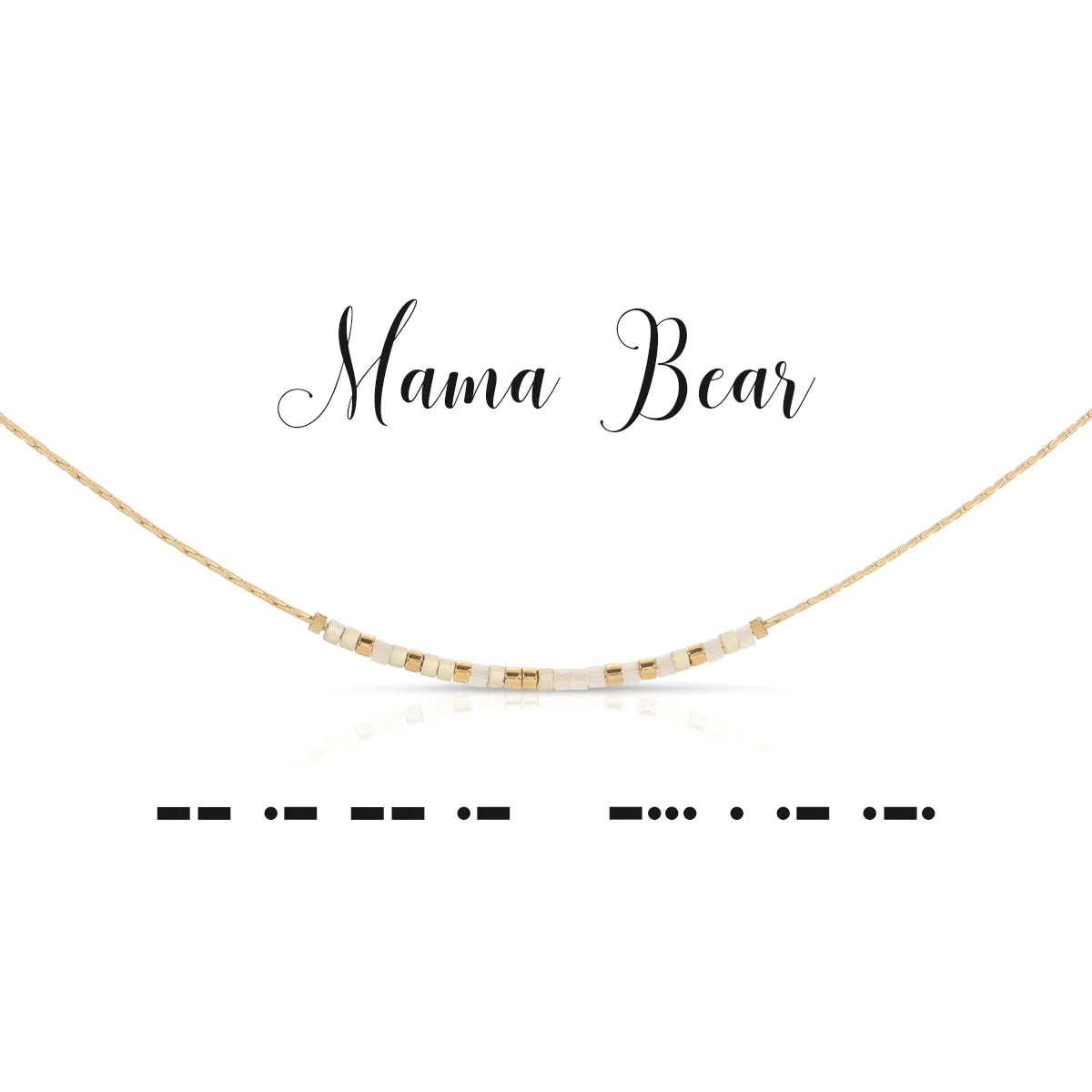 Mama Bear Morse Code Necklace
