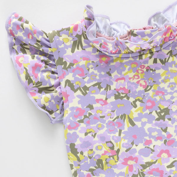 Girl Jennifer Suit- Allover Sketched Floral